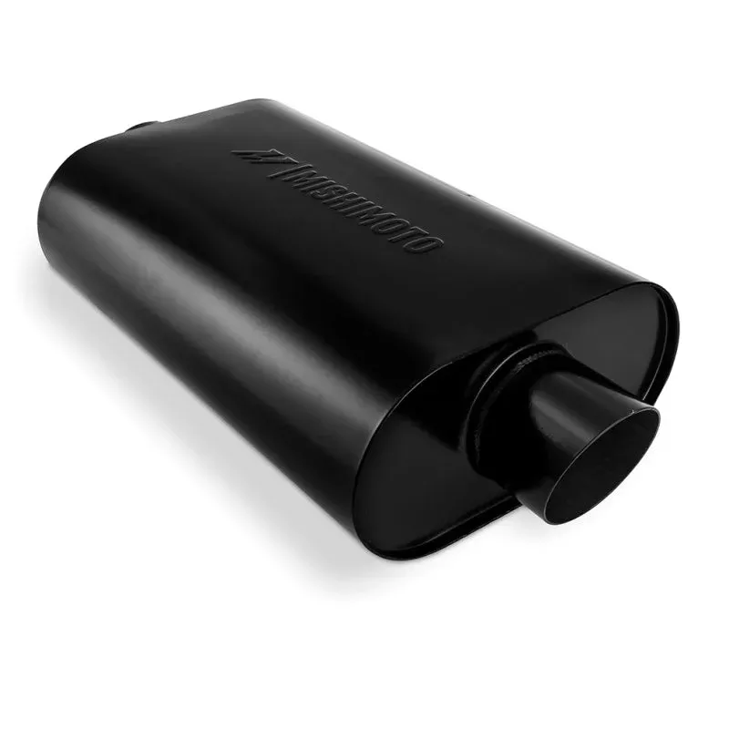 Mishimoto Muffler with 2.5in Center Inlet/Outlet – Angled Tip – Black