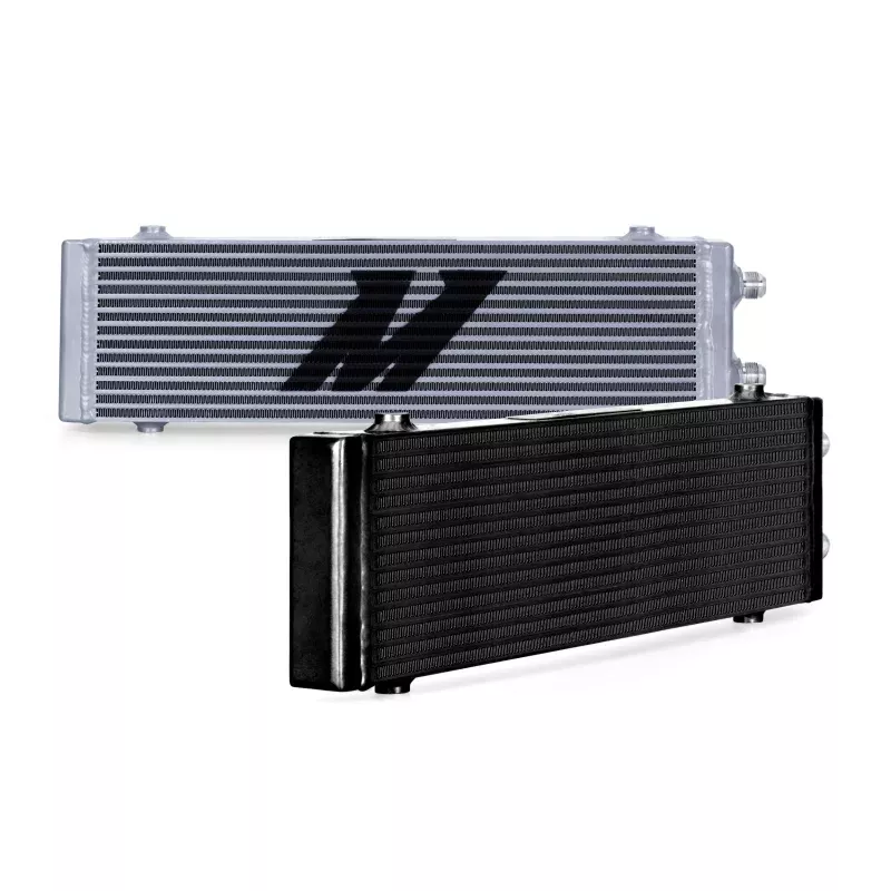 Mishimoto Universal Large Bar and Plate Dual Pass Black Oil Cooler fits 2018-2021 Ford Mustang