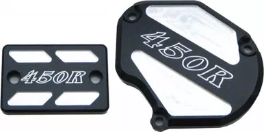 Modquad Throttle & Brake Cover Set (Bl Ack Logo) - TSET1-RBLK