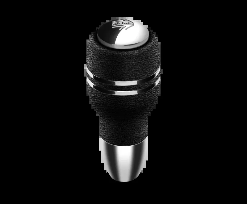 Momo Automatico Shift Knob – Black Leather , Chrome Insert