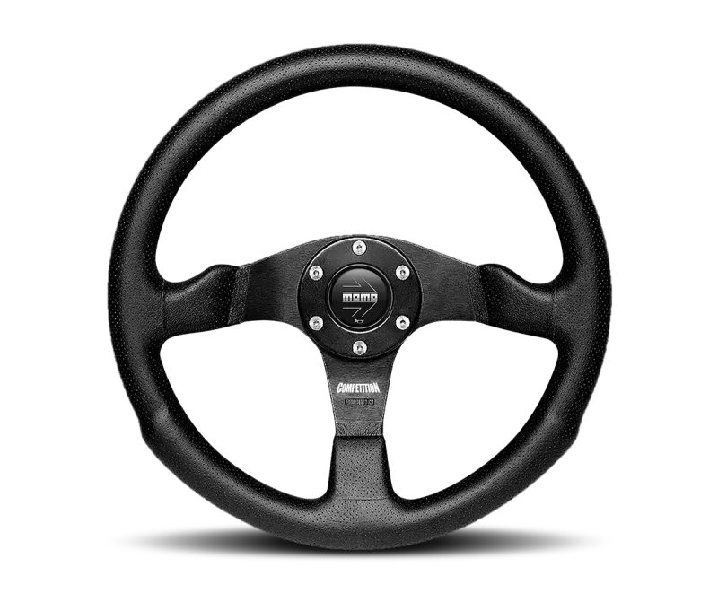 MOMO Competition Steering Wheel 350 mm – Black AirLeather / Black Spokes