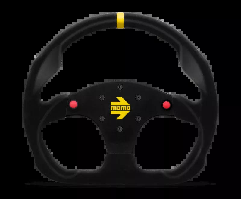 Momo MOD30 Buttons Steering Wheel 320 mm – Black Suede / Black Spokes / 1 Stripe