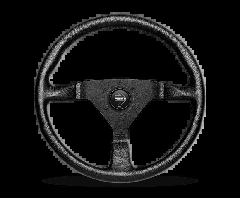 Momo Montecarlo Steering Wheel 320 mm – Black Leather/Black Stitch/Black Spokes