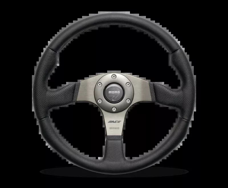 Momo Race Steering Wheel 350 mm – Black Leather/Anthracite Spokes