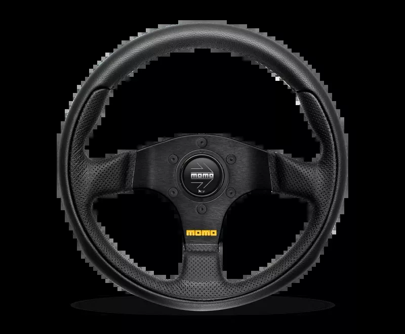 Momo Team Steering Wheel 300 mm – 4 Black Leather/Black Spokes
