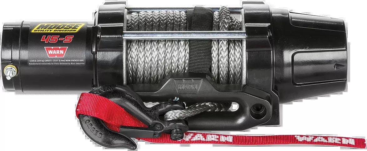 Moose 4500LB Electric UTV Winch Synthetic Rope Offroad Snow Plow