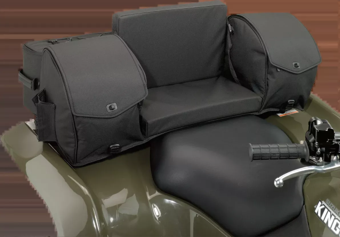 Moose Black 37" x 19" x 12" Rear Ridgetop ATV Storage Rack Bag & Foam Seat