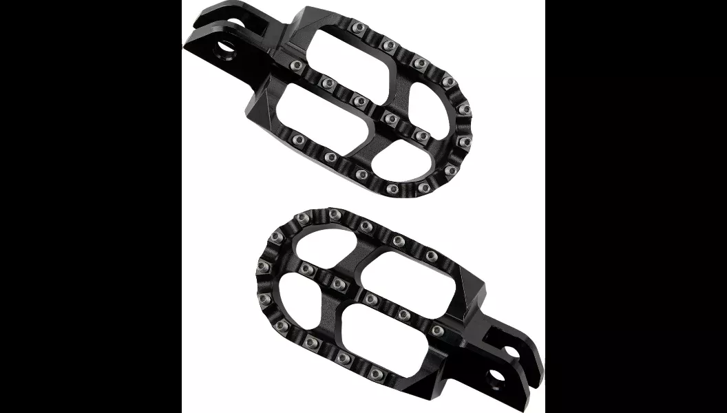 Moose Black Aluminum Driver Footpegs 4 Harley 18-23 FX Models
