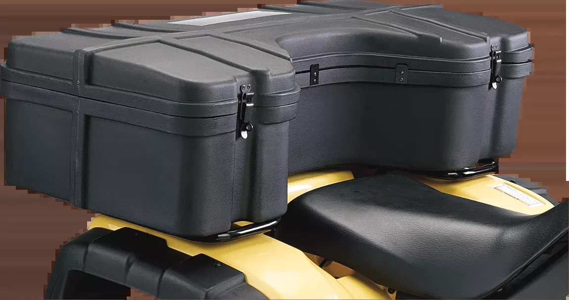 Moose Black ATV Rear Luggage Rack Lockable Latch Cargo Storage Trunk Box