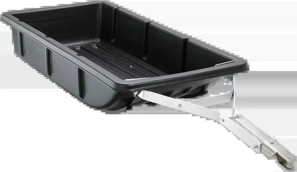 Moose Black ATV Snowmobile Rear Molded Plastic Cargo Tub & Tow Bar Kit