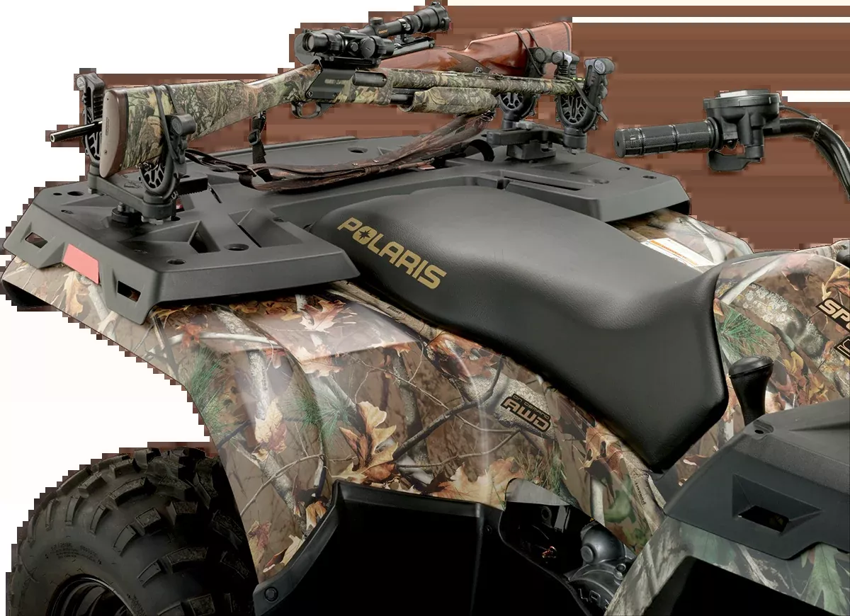 Moose Black FlexGrip UTV ATV Side by Side Double Gun & Bow Rack for Polaris