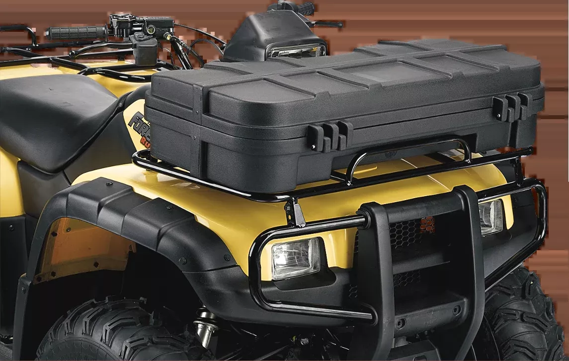 Moose Black Lockable Latch ATV Front Luggage Rack Cargo Storage Box Trunk