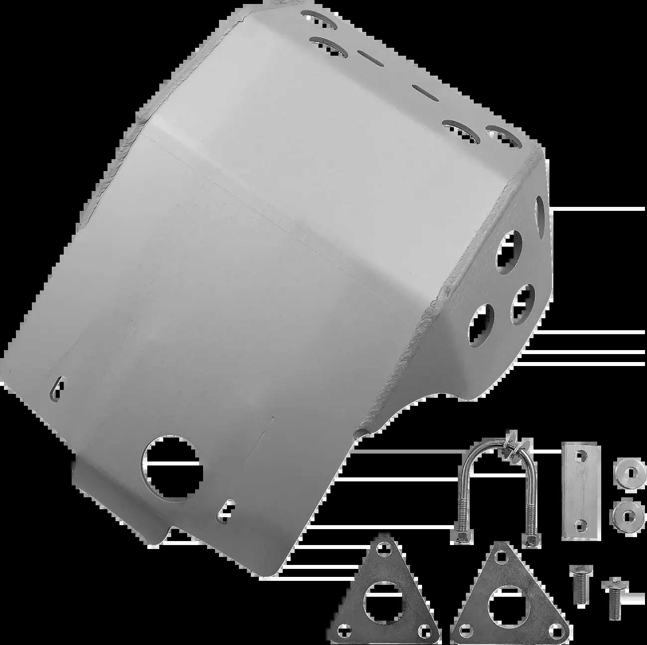 Moose Offroad Skid Plate – Silver – Kawasaki – KLR 650-338