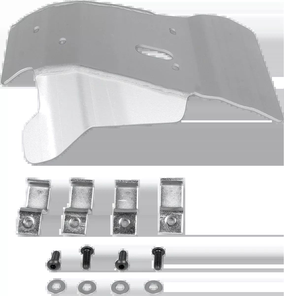 Moose Offroad Skid Plate - Silver - Yamaha - YZ 250/250 X-420