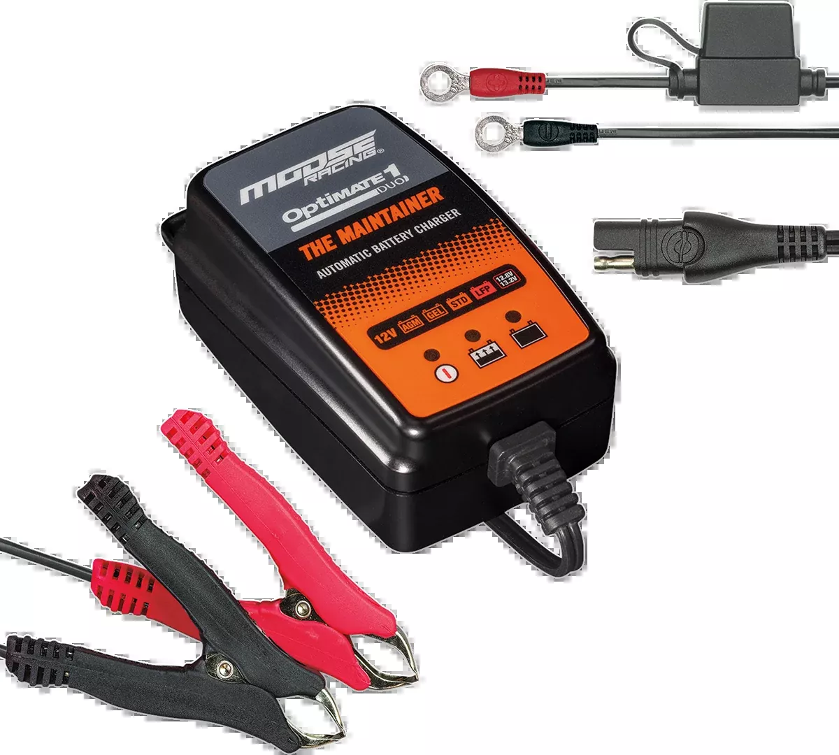 Moose Optimate 1 Duo Battery Charger Tender Maintainer 12V Motorcycle ATV UTV
