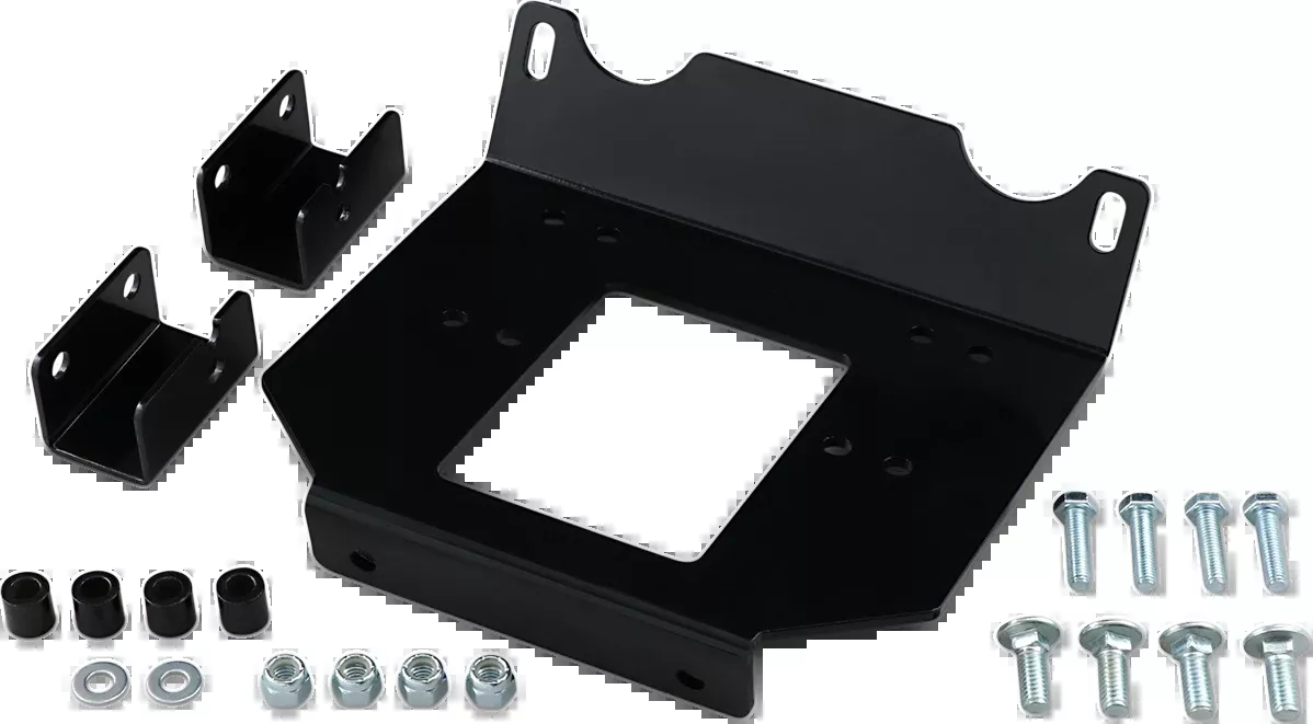 Moose Utility UTV Black Front Winch Mount Kit for 2014-2023 Polaris RZR 1000 900
