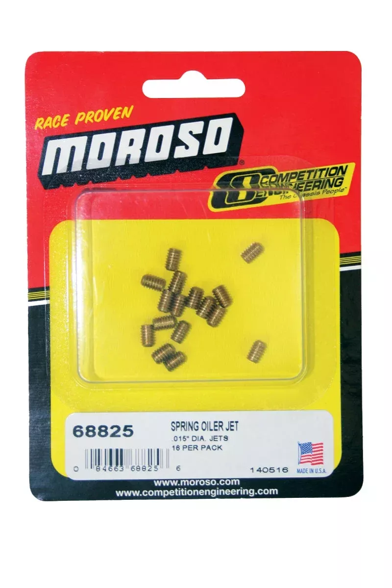 Moroso Spring Oiler Jets – .015in Diameter Orifice – 16 Pack