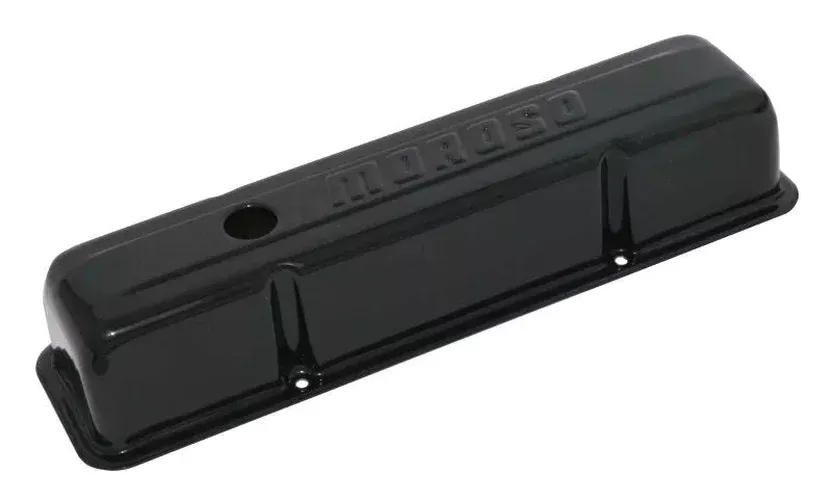 Moroso Valve Cover – Black Powder Coat – Single fits Chevrolet Small Block