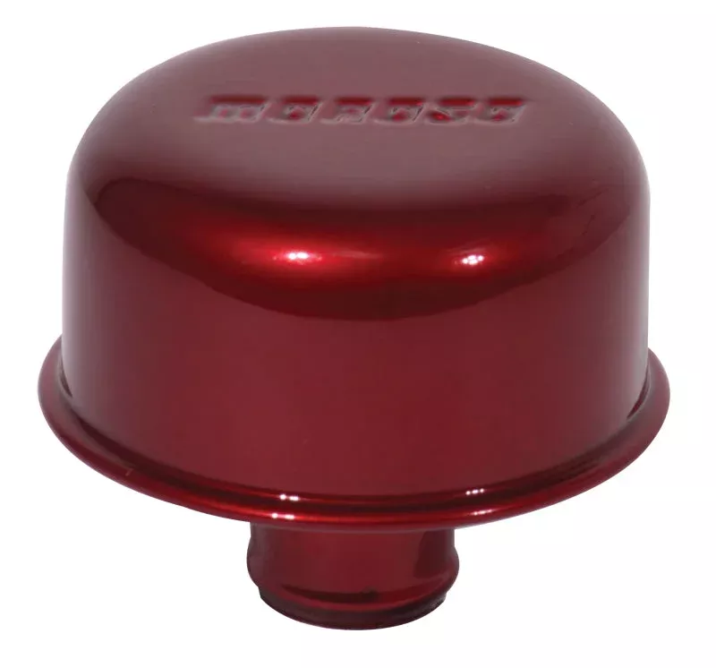 Moroso Valve Cover Breather – 1.22in Diameter – One Piece Push-In Type – Red Powder Coat