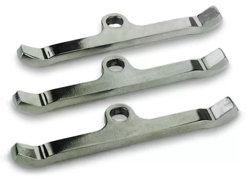 Moroso Valve Cover Hold Downs – Steel – Chrome Plated – Set of 3 fits Mopar