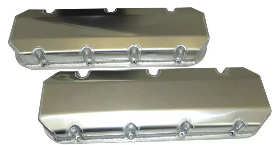 Moroso Valve Cover w/Billet Rail – Steel Inserts – No Logo – Aluminum – Pair fits Chevrolet Big Block