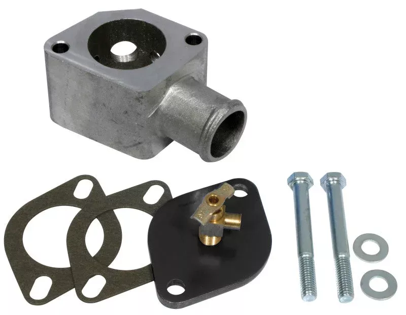 Moroso Waterneck Bleeder Kit – Cast Aluminum fits Chevrolet