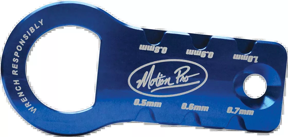 Motion Pro Blue Anodized Motorcycle Spark Plug Gap Tool for Harley Davidson