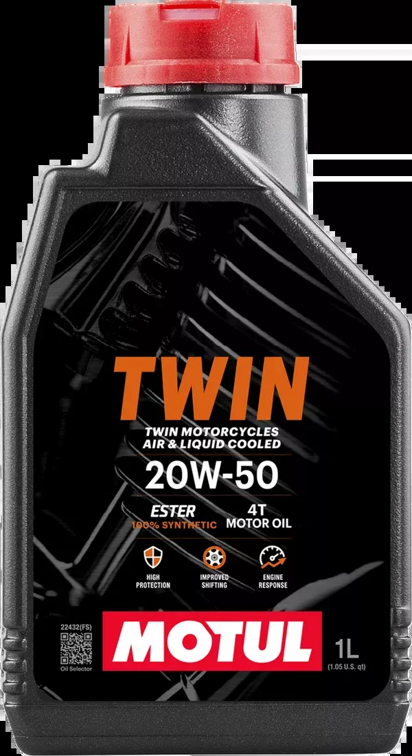 Motul V-Twin Synthetic Oil - 20w-50 - 1 U.S. Quart