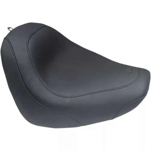 Mustang Black Wide Tripper Solo Seat for 2018-2024 Harley Fat Bob - Vintage
