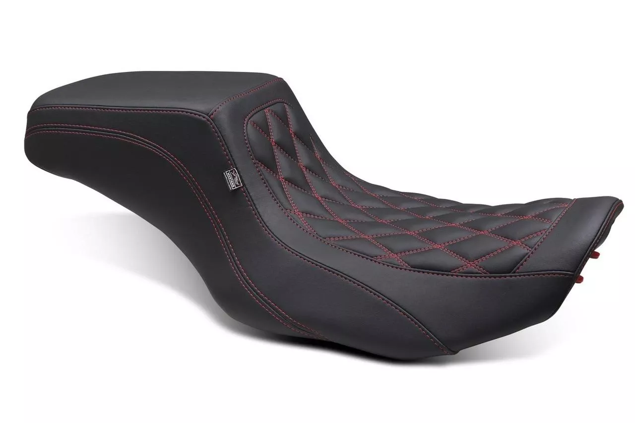 Mustang Double Diamond Squareback Seats for Harley Davidson '23-24 CVO Road Glide (ST) and CVO Street Glide 2024 Road Glide and Street Glide (Select Stitching Color)