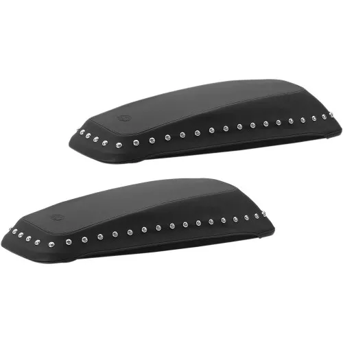 Mustang Saddlebag Lid Covers for 2014-2020 Harley Touring- Chrome Studded