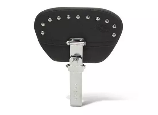 Mustang Seats Driver Backrest Post & Pad ONLY -Smooth, Chrome Studs *(For use with One Piece LowDown Touring Seats #79701/79704)