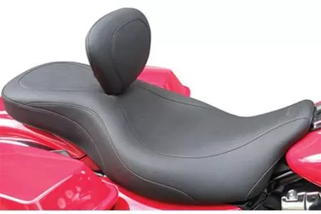Mustang Seats Wide Tripper Seat with Driver Backrest for Harley Davidson Touring Models 2008-Up (Not for '24-Up FLHX/FLTR Models)