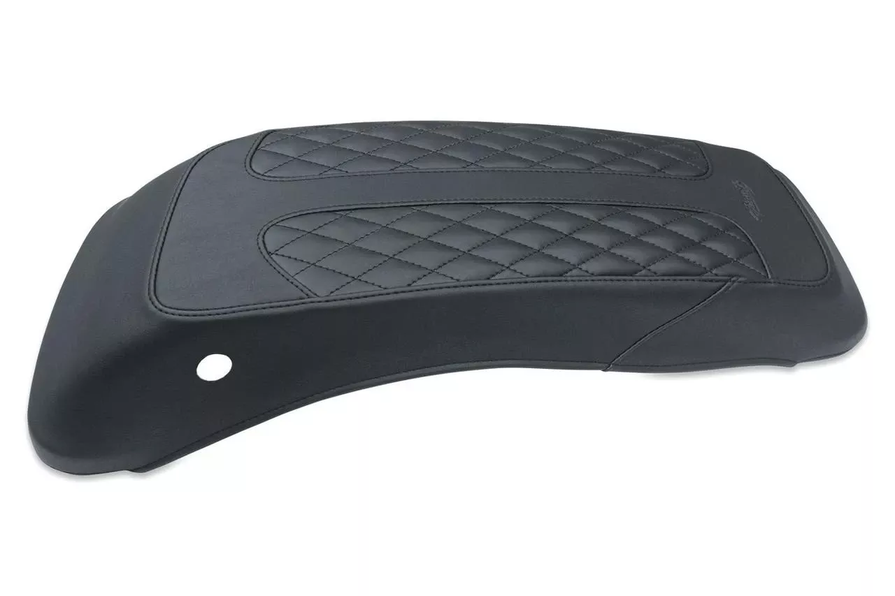 Mustang Signature Series Saddle Lid Covers by Dave Perewitz for Harley-Davidson FL Touring for Harley Davidson FL Touring '14-Up - Diamond Stitching