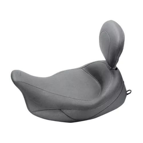 Mustang Super Touring Wide Solo Seat with Backrest for 2008-20 Harley Touring Models – 79446