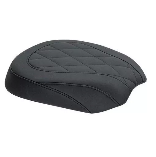 Mustang Wide Tripper Passenger Seat for Harley-Davidson Softail Wide Tire 2006-'17 (200mm), Diamond Stitched, Black, Width: 10"