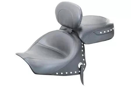 MustangTwo-Piece Seat with Driver Backrestfor Vulcan 1600 Classic '03-Up -Studded