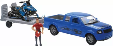 New-Ray Nr Pick Up W/Snowmobile Switch Back Pro-X 800 - SS-37406