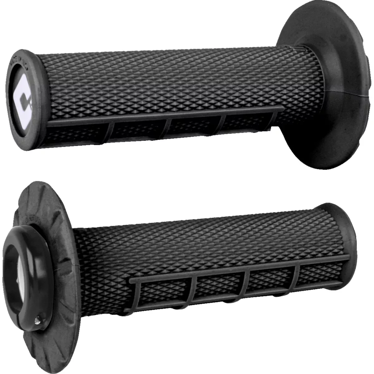 ODI 0630-3285 J33HWB-B Half Waffle v2.1 Lock-On Grips atv/mx - black/black
