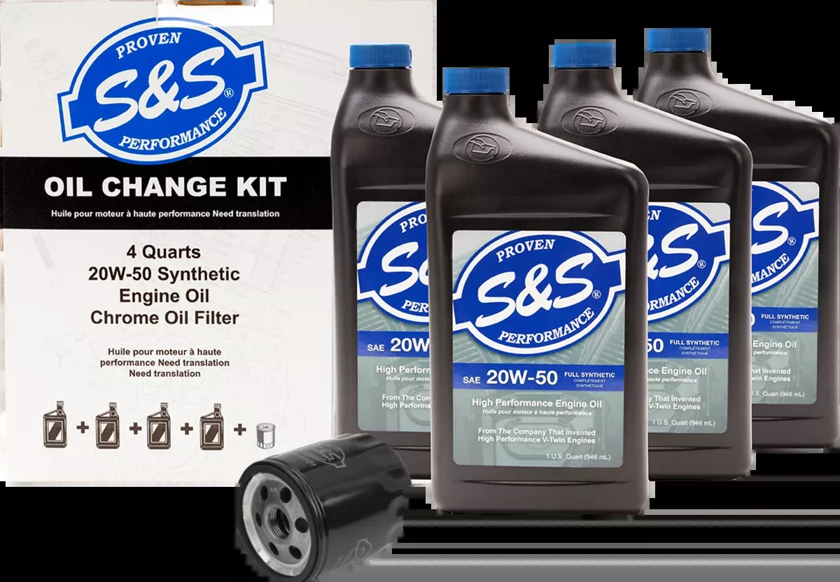 Oil Change Kit - Black Filter - M8 - 5 US quarts