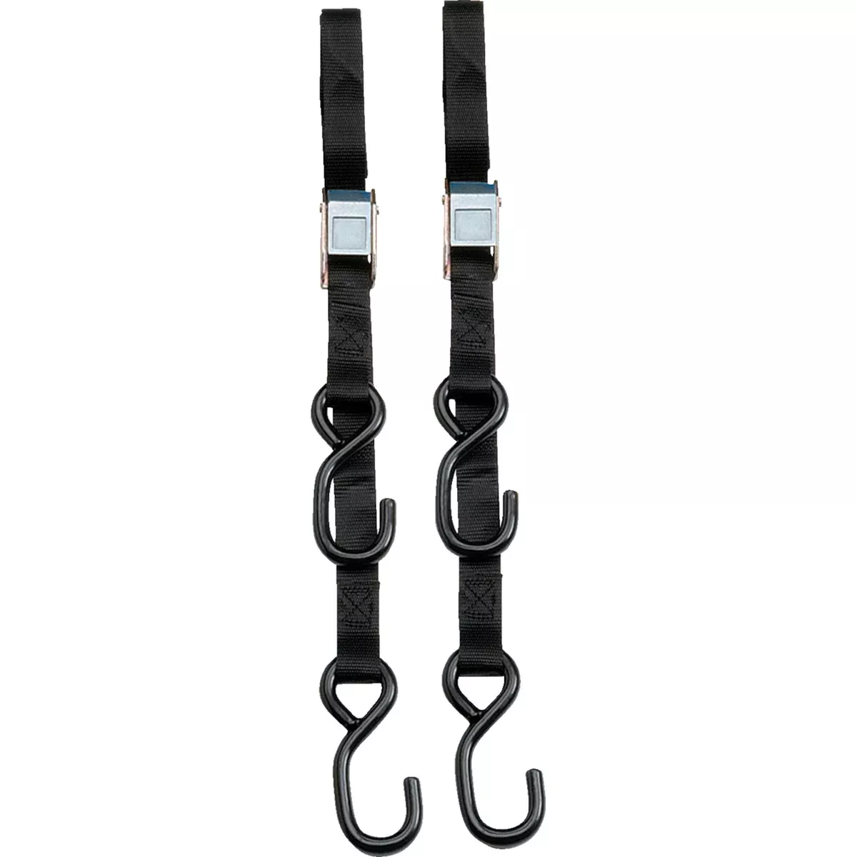 PARTS UNLIMITED 3920-0077 Heavy-Duty 6' Cam Buckle Tie-Downs 1.5" Tie-Down Standard - Black