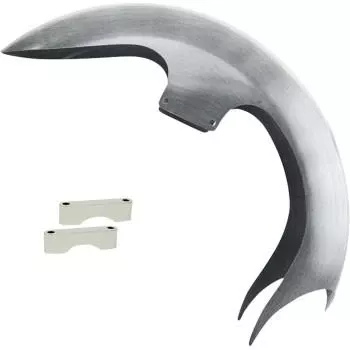 Paul Yaffe Bagger Nation Steel Talon Front Fender with Chrome Adapters for '14-23 Harley Davidson Touring Models - 21"
