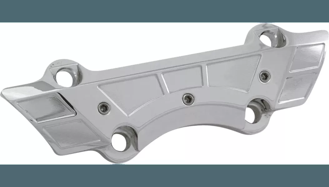 Paul Yaffe Weld Wing Riser Clamp for Harley Davidson Models with a 1" Handlebar Clamp Area that steps up to 1-1/4" - Chrome