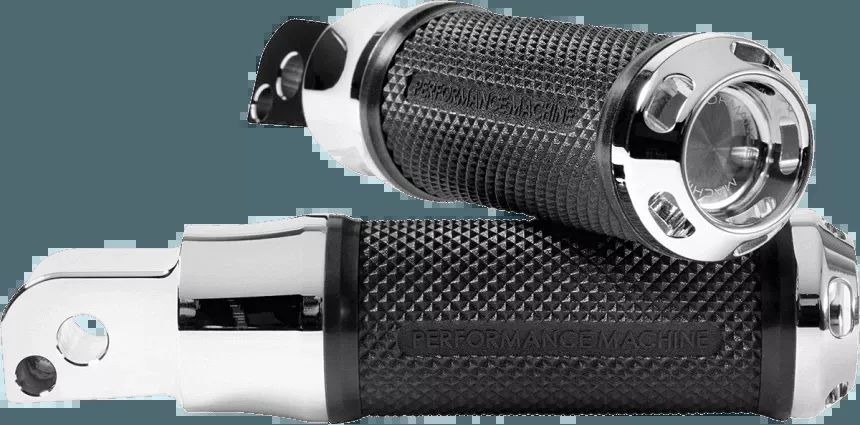 Performance Machine Apex Passenger Foot Pegs for '18-Up Harley Davidson Softail Models - Chrome