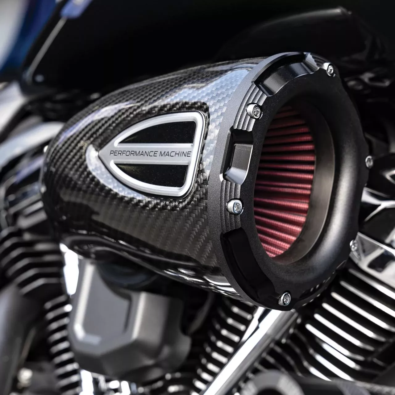 Performance Machine C4 Series Air Cleaner Kit For '93-'06 Harley Davidson Big Twin with CV Carb and '01-'17 Big Twin with Delphi EFI (except '08-up Touring, '16-up Softail with electrical throttle) - Black Ops