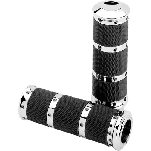 Performance Machine Contour Renthal XL Grips for Harley Electronic Throttle - Chrome