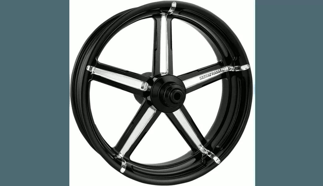 Performance Machine Phatour 180 Contour Series Front Formula Wheel for '08-20 Harley Davidson Touring Models - Platinum Cut