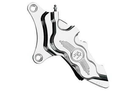 Performance Machine Six-Piston Front Calipers for Certain H-D Models Starting in '84 for use with 13" Rotors (112 x 6B calipers) -Chrome, Left Caliper
