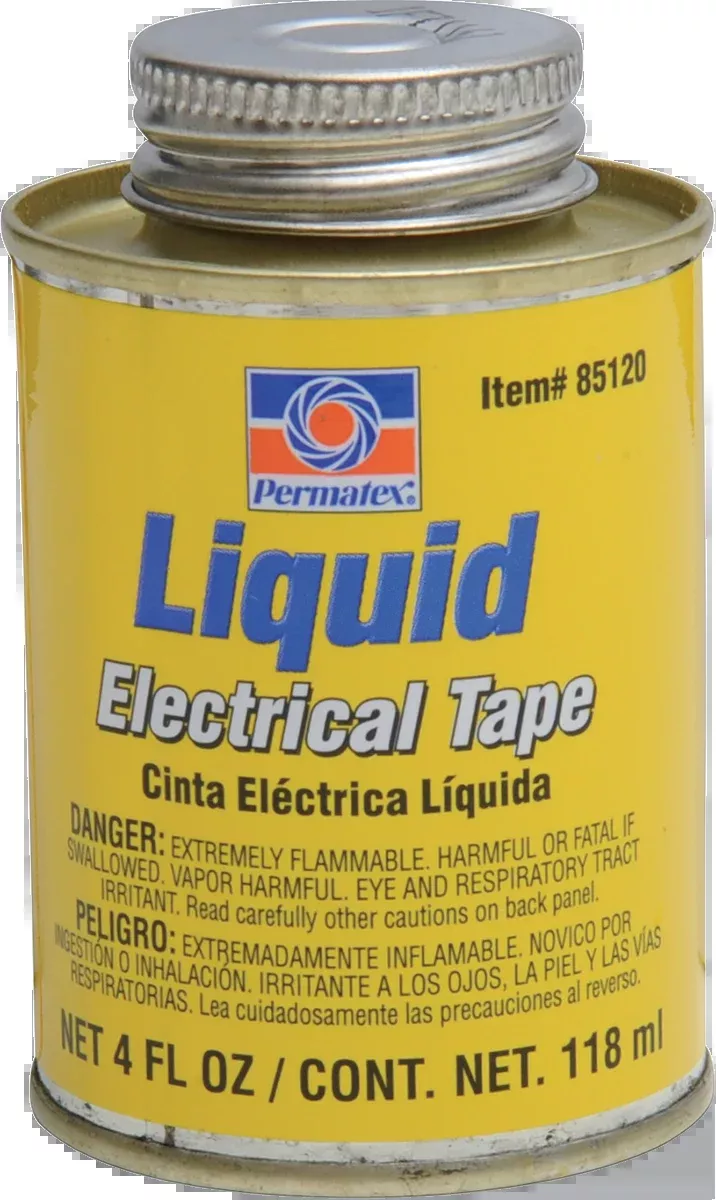 Permatex 4oz Weatherproof Brush Top Can Liquid Electrical Tape for Harley