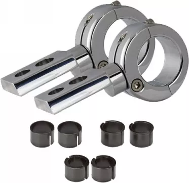 Piaa Billet Mounting Brackets Chrome 7/8" - 1-1/4" - 74005